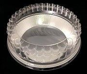 Handi-Foil 9" Smooth-Wall Extra-Deep Pie Pan Plate Tin + Clear Short Dome Lid - (Pack of 10 Sets)