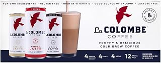 La Colombe Draft Latte Cold-Pressed Espresso Variety 9 oz Can (Mocha/Triple Shot/Vanilla, 12-pack)