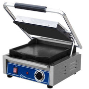 Bistro Panini Grill single countertop 10" x 10" surface size by Globe – Metallic, Model GSG10