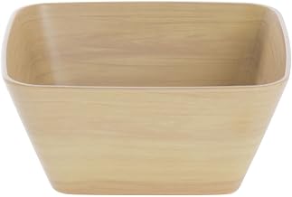 HUBERT Light Wood Bowl - 7"L x 6 1/2"w x 3 1/10"H