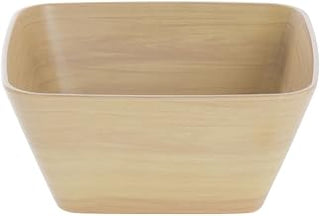 HUBERT Light Wood Bowl - 7"L x 6 1/2"w x 3 1/10"H