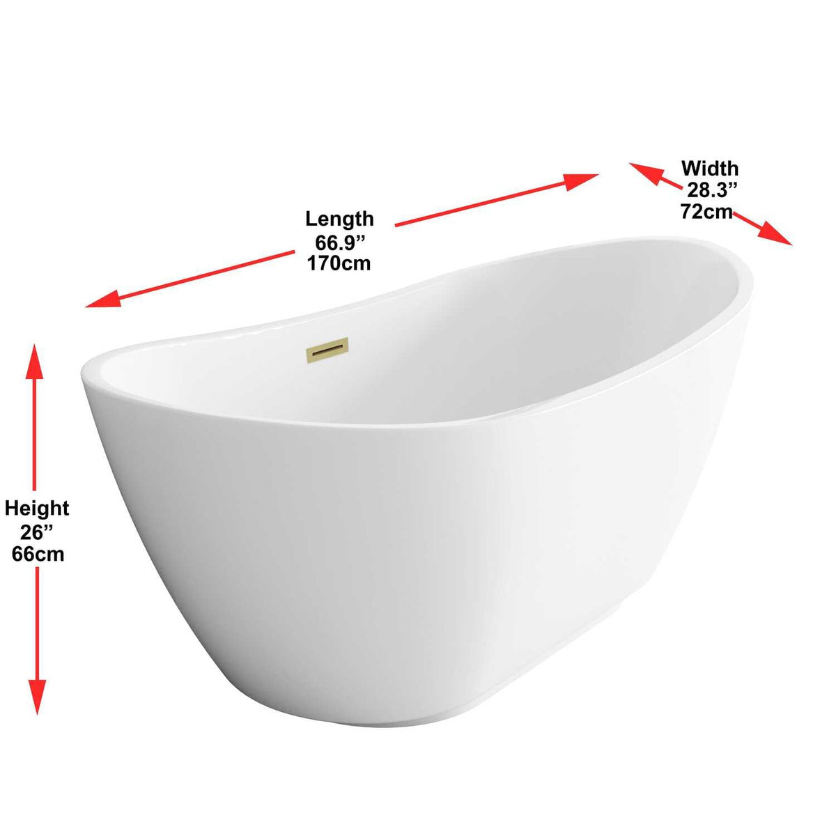 Ines Soaking Bathtub by Lighting Design – White