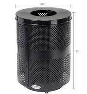 Global Industrial Black / Industrial / 36.0 gallons Outdoor Trash Cans