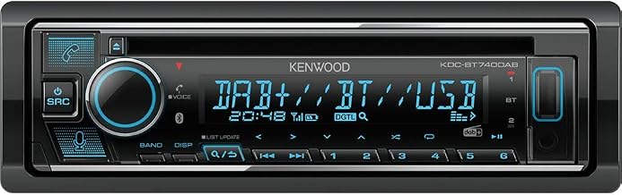 Kenwood KDC-BT740DAB CD Receiver, with Built-in Bluetooth, DAB+ Digital Radio, USB Input, Amazon Alexa