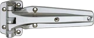 Kason 1241 Series Chrome Reversible Heavy Duty Double Knuckle Hinge for Walk-in Freezer/Cooler/Refrigerator (Select Offset from Flush & 1-1/8") (Offset: 1-1/8")