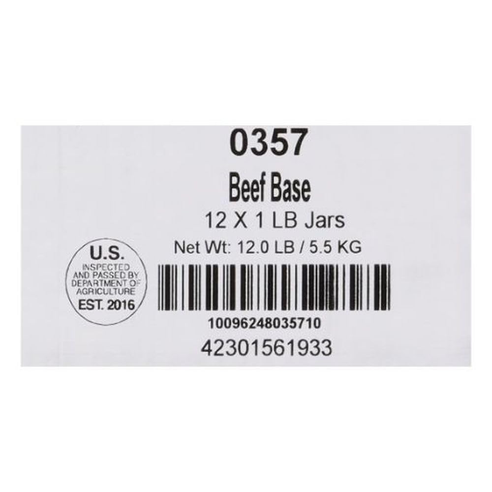 Selected Beef Base by Custom Culinary – 1 pound, Pack of 12