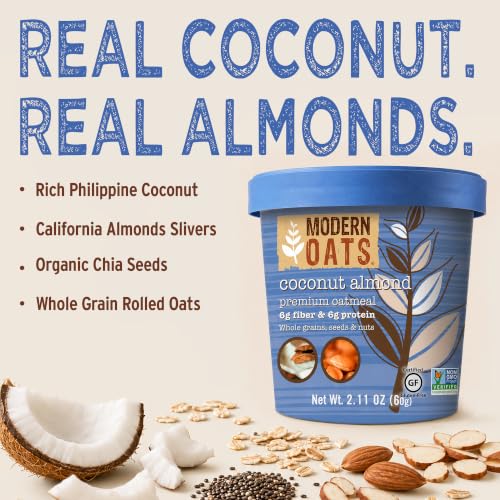 Modern Oats Coconut Almond / 2.11 Ounce (Pack of 12) / 1 Breakfast Foods