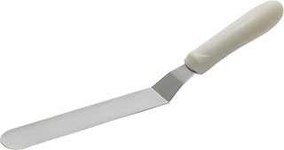 Winco 6 1/2" x 1 5/16" White Offset Spatula