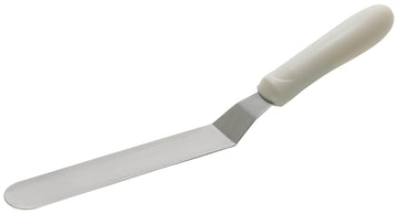 6 1/2" x 1 5/16" White Offset Spatula by Winco – Medium, Metal, White, Model TWPO-7