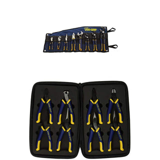 VISE-GRIP GrooveLock Pliers Set and Mini ProPliers Set with Case by IRWIN – Nickel Chromium Steel, Nickel
