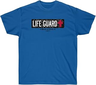 Life Guard - He Who Has The Son Has Life - Christian T-Shirt 5X-Large Royal