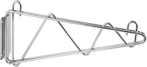 Winco 24" Silver Shelving Bracket, W, Pair (Set of 2)