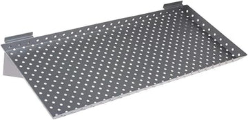 Retail Resource Slatwall Perforated Shelf, 24" Wide Silver, 2 per Pack