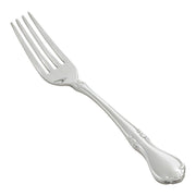 7 1/4" Chantelle Stainless Steel Dinner Fork (Set of 12) by Winco – 7.25", Stainless Steel, Silver, Pack of 12, Model 0039-05