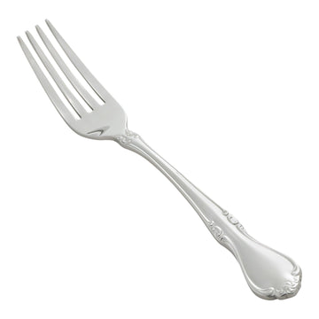 7 1/4" Chantelle Stainless Steel Dinner Fork (Set of 12) by Winco – 7.25", Stainless Steel, Silver, Pack of 12, Model 0039-05