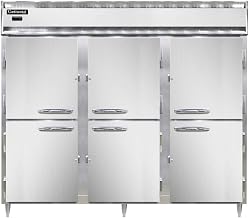 DL3WE-SS-HD Designer Line Extra-Wide Three Section Reach In Heated Cabinet, Full Stainless & Half-Height Doors