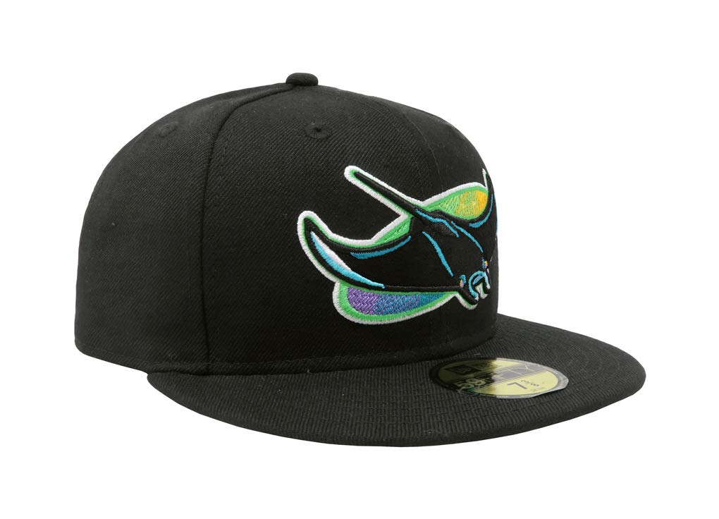 Tampa Bay Rays 1998 Cooperstown Fitted Cap by by New Era – 7 5/8, Black, Model Tampa Bay Rays New Era