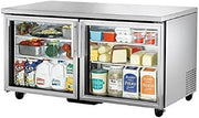 True TUC-60G-HC~FGD01 60" Two Section Undercounter Refrigerator, Framed Glass Doors
