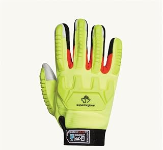 Superior Glove Clutch Gear Mechanics Gloves, Goat-Grain Palm, Laminated Spandex Back, 2XL (11) - 1 Each