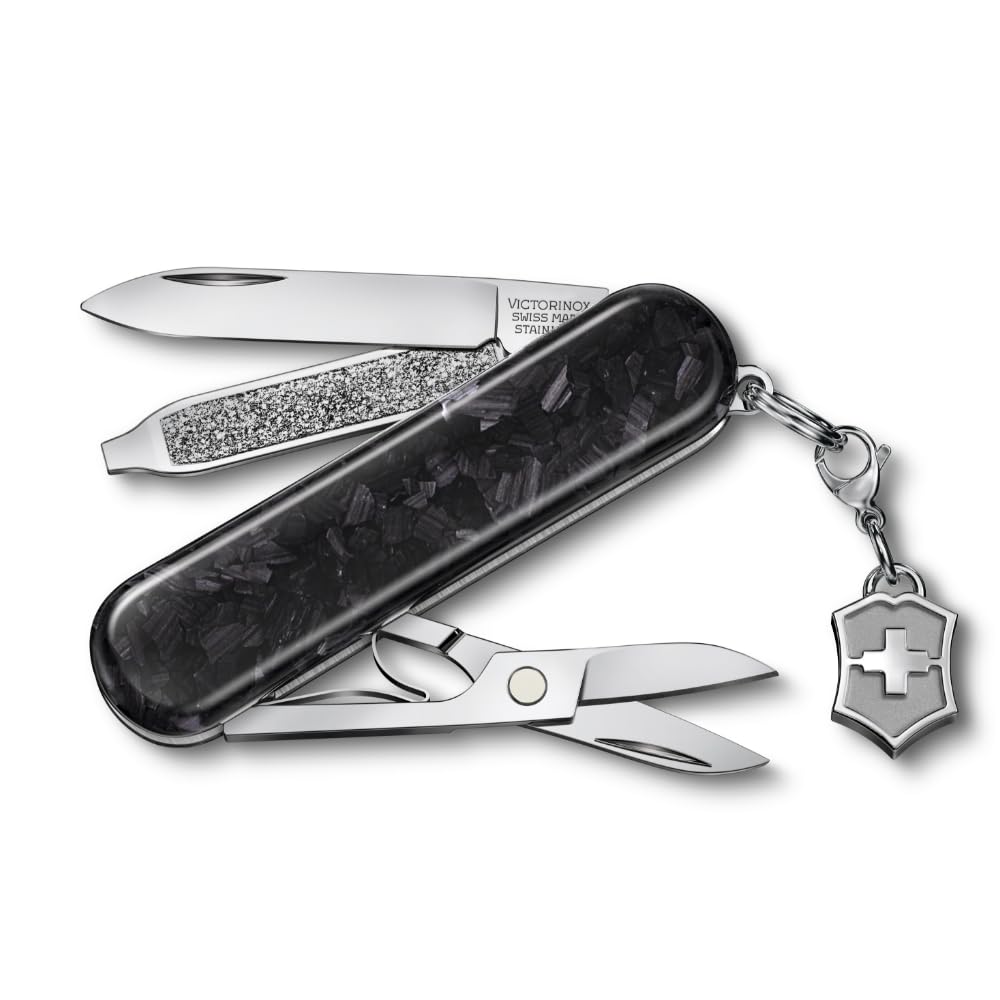 Classic SD Brilliant Swiss Army Knife by Victorinox – Stainless Steel, Carbon, Model 0.6221.90