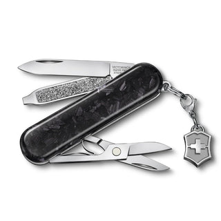 Classic SD Brilliant Swiss Army Knife by Victorinox – Stainless Steel, Carbon, Model 0.6221.90