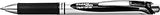 Pentel Energel Knock Ballpoint Pen, 0.7mm Triagle Tip, Black Ink, Siver Body with Black Accent (BL77-A)