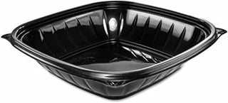 Dart B32SB 32 oz Black PP Square Bowl (Case of 252)