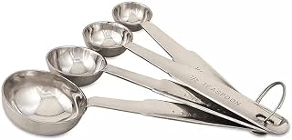 Browne Foodservice 2316EH Extra-Heavy Stainless Steel Measuring Spoon, Set of 4