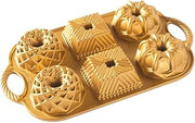 Nordic Ware Geo Bundtlette, 3.5 Cups , Gold
