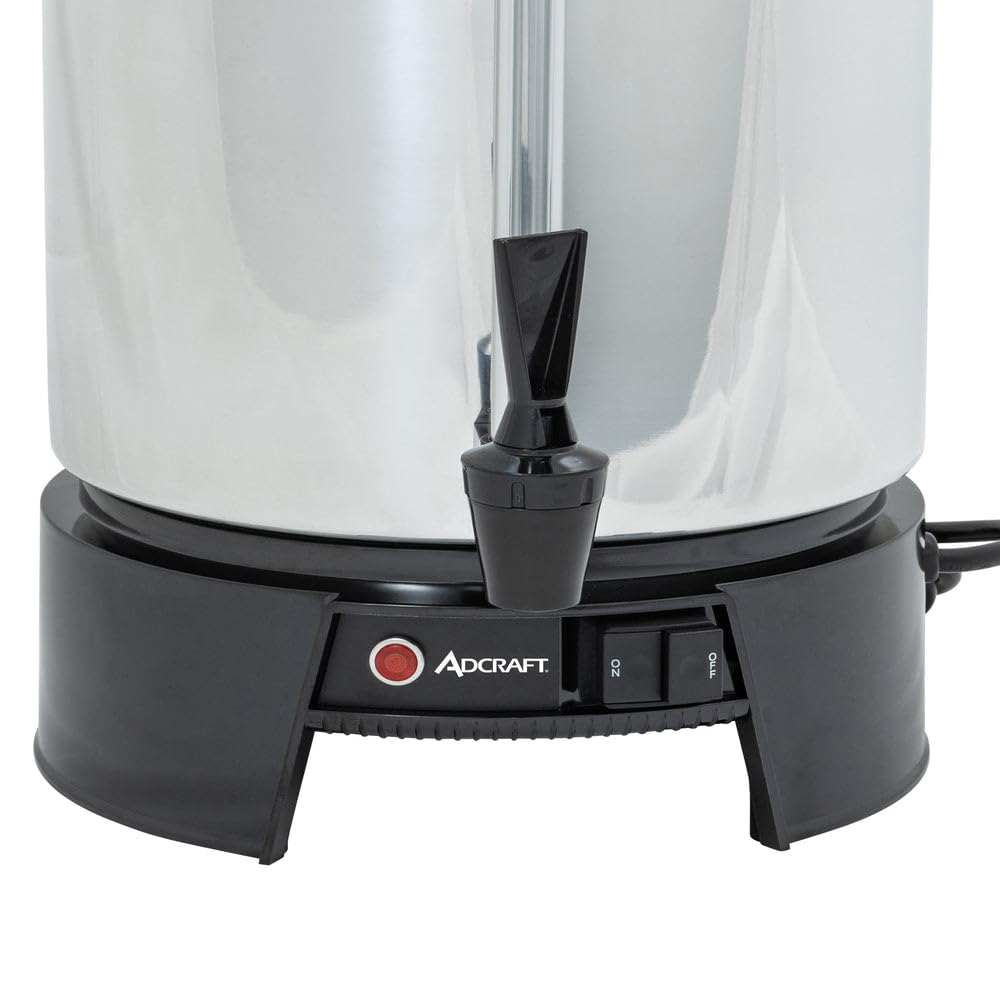 100 Cup Coffee Urn by Adcraft – Silver, Model CUA100
