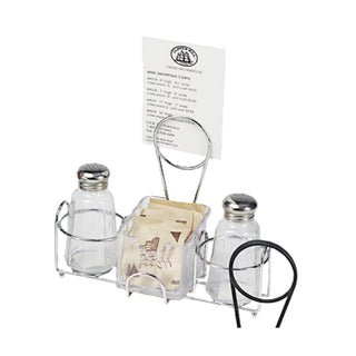 G.E.T. 4-22735 Chrome Compartment Caddy with Menu Holder by GET – Pack of 12