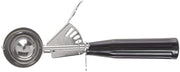 HUBERT 1 1/4 oz Portion Control Disher with Black Polypropylene Handle - #30
