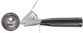HUBERT 1 1/4 oz Portion Control Disher with Black Polypropylene Handle - #30