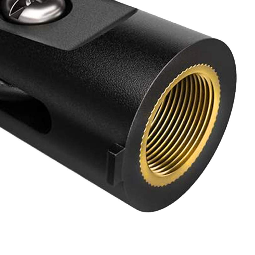 Indestructible Large Barrel/Wireless Microphone Holders - 2 Pack () by Performance Plus – 2 Pack, Rubberized Plastic, Black, Pack of 2, Model MH4W-2