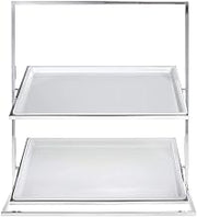 HUBERT Chrome 2-Tier Bakery Stand - 23 1/10L x 13 4/5W x 25 1/5" H