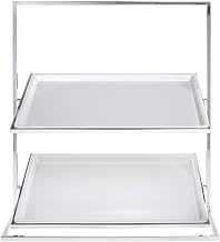 HUBERT Chrome 2-Tier Bakery Stand - 23 1/10L x 13 4/5W x 25 1/5" H