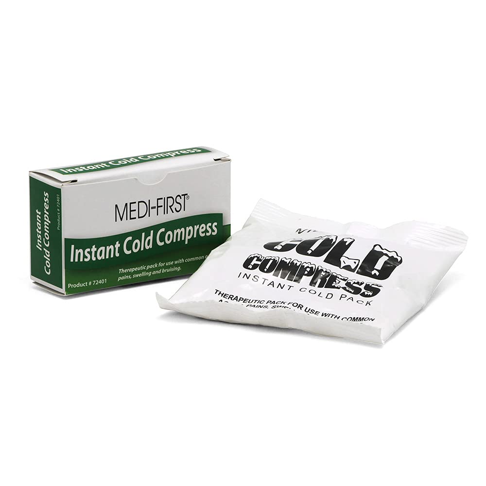 Medi-First Disposable Instant Cold Pack by Medique – 1 Count (Pack of 1), Gel, White, Model 72401