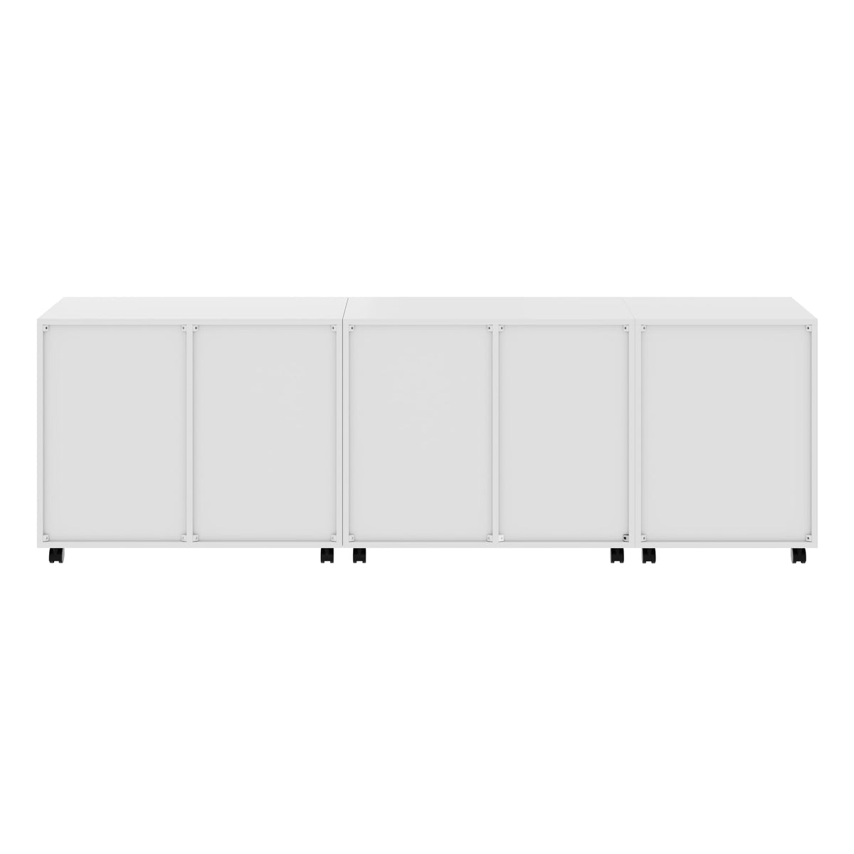 Winsome White / 3 Doors, 12 Drawers / Transitional Storage Cabinets