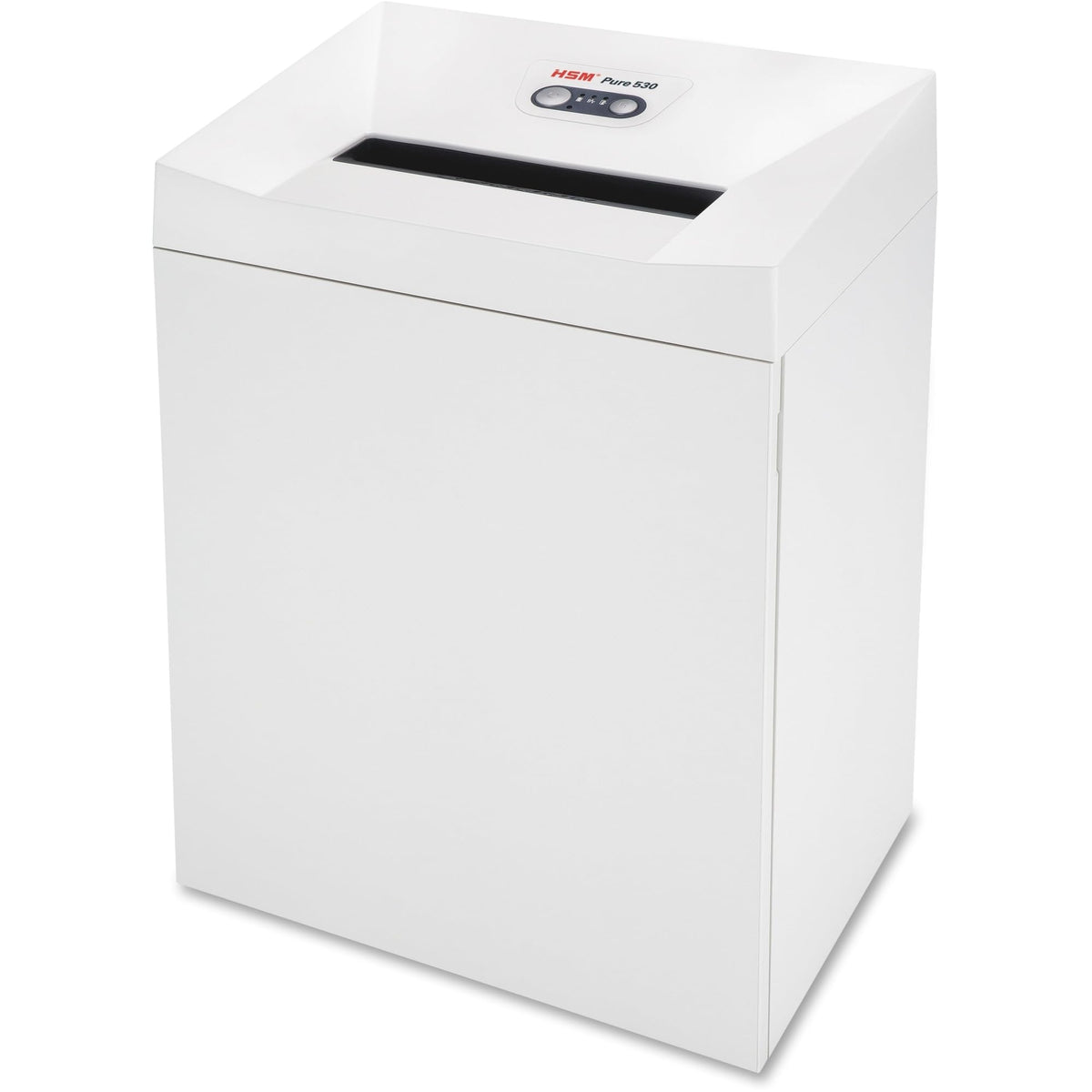 Pure 530 Strip-Cut Shredder by HSM – 28" x 19.5" x 14.3", 21.0 gallons, White, Model HSM2351