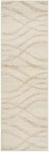 Furnifact Cream Champagne Area Rug Runner 2-6 X 6 Power Loomed 100% Polypropylene Pile No Backing Durable Modern Decorative Home Floor Covering