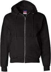 Champion Mens Double Dry Action Fleece Full Zip Hood Black