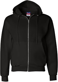 Champion Mens Double Dry Action Fleece Full Zip Hood Black