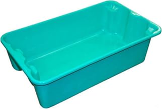Molded Fiberglass Nest and Stack Tote - 17-7/8" x10"-5/8" x 5" by MOLDED FIBER GLASS TRAY COMPANY – Fiberglass, Green, Model 780208-5170