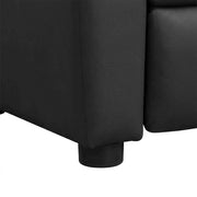 Kids Recliners Black PVC Fabric Perline 23W by Furnifact – PVC Fabric, Wood, Foam, Black