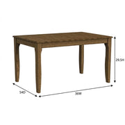 Brown Dinette Table with 18-Inch Self-Storing Butterfly Leaf by Starlight Canyon Home – Solid Asian Hardwood, Brown
