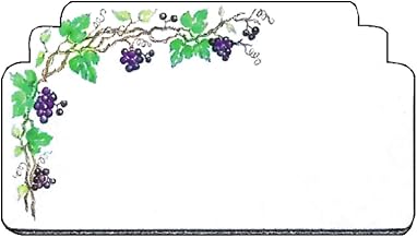 HUBERT Deli Tag Write on Style with Grapevine Design White Heat Resistant Merchandising Tag - 4" L x 2 1/4 H, 12/Bag