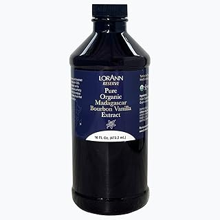LorAnn Oils Reserve Pure Organic Madagascar Bourbon Vanilla Extract – Real, Organic Vanilla Extract for Baking, Pure Flavor & Bourbon, 16 Ounce