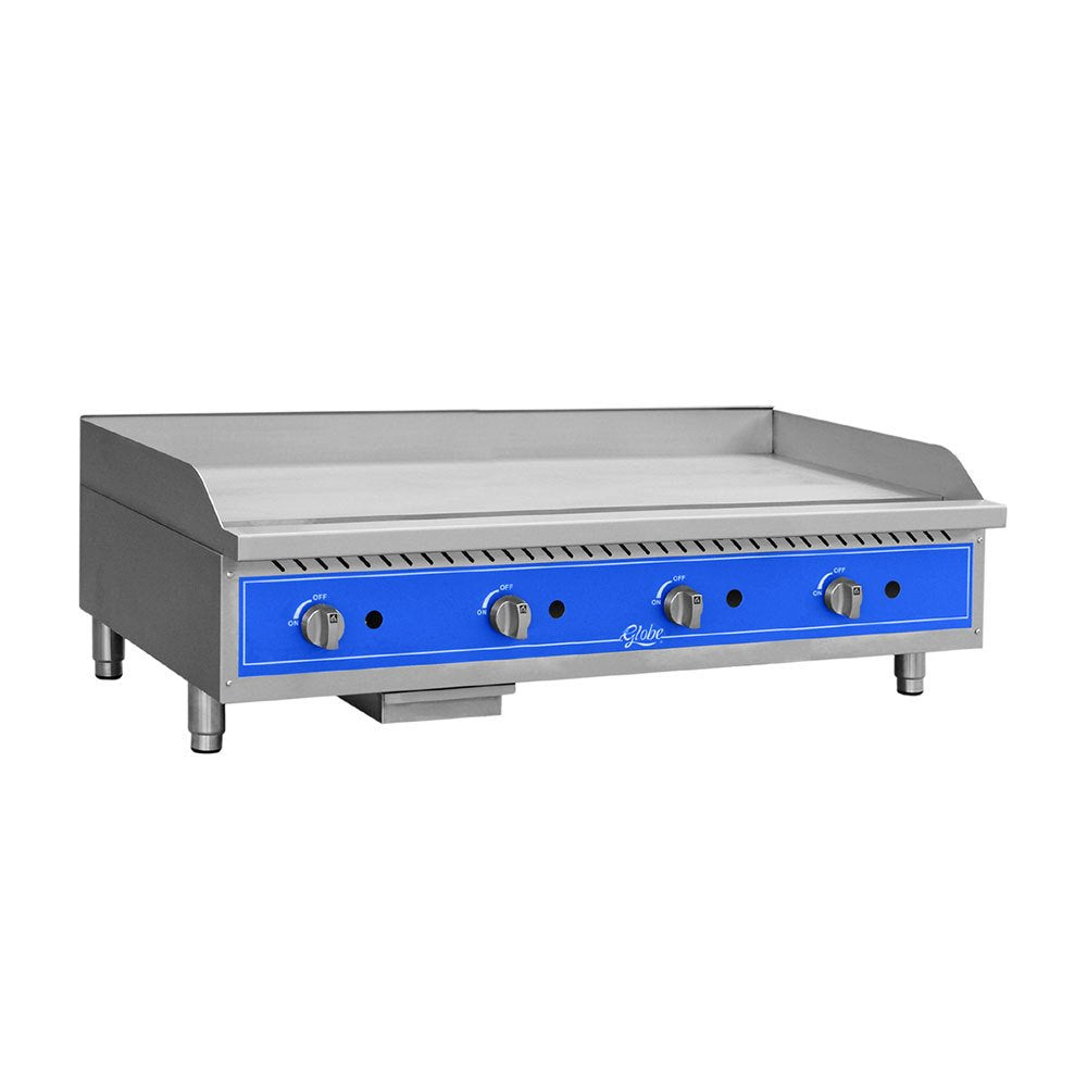 48" Manual Gas Griddle by Globe – Stainless Steel, Model GG48G