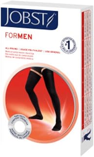 JOBST forMen Thigh High with Micro Dotted Band, 15-20 mmHg, Open Toe