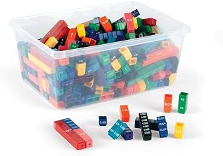hand2mind Rainbow Fraction Tower Equivalency Cubes, Set of 15